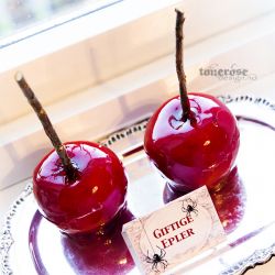 { karameliserte epler // Halloween // reblogging // "giftige epler" }