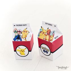 { Pokemon-party: gratis mini-melkekartonger DIY }