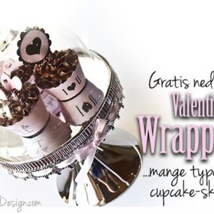 Valentines Dag Cupcake Wrapper {Gratis nedlasting}