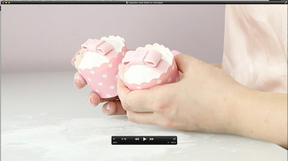 Cupcakes med sløyfe