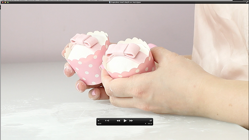 cupcakes med sløyfe video