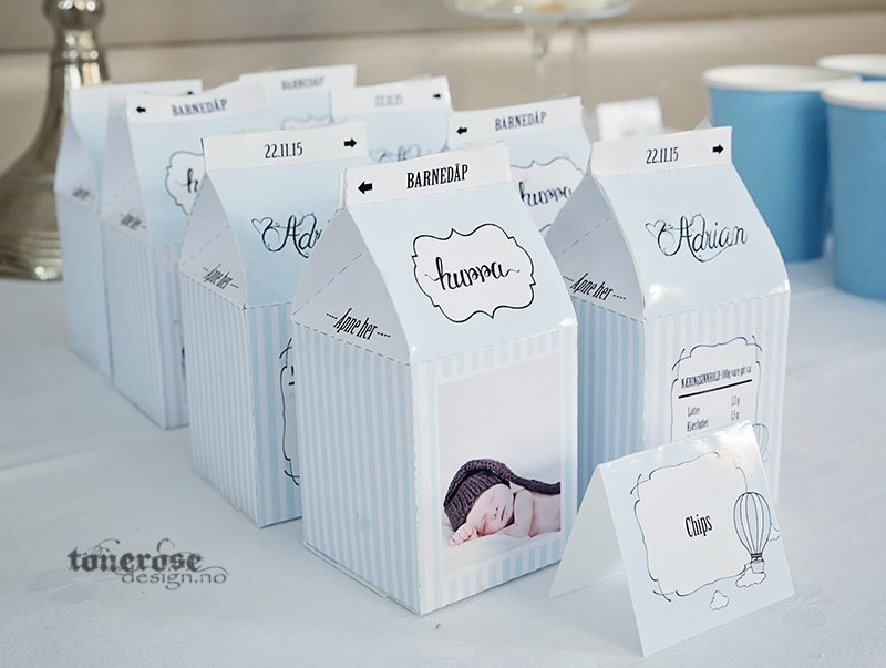 KJempesøte mini melkekartonger - personaliser med egne bilder og tekst