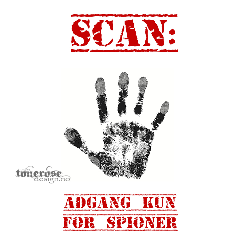 scan spion håndavtrykk bursdag spyparty