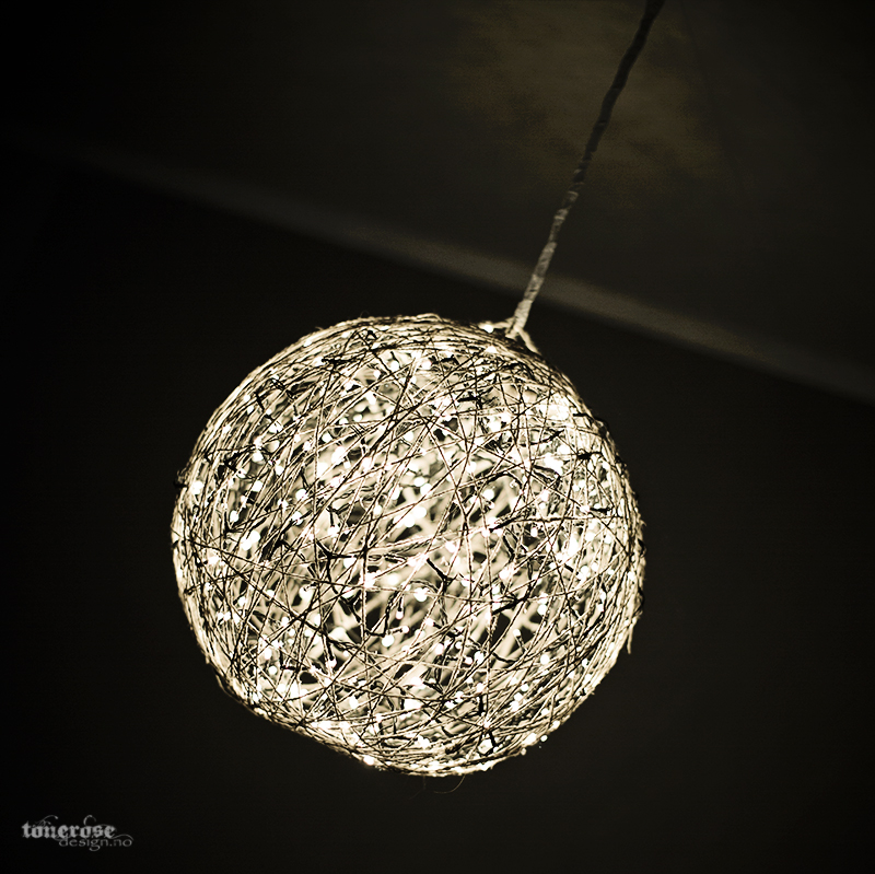 Lag taklampe selv - DIY hamp-ball-lampe