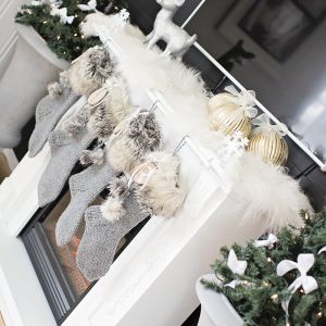 { Hvordan lage julestrømper - strikkede med pels og glitter #rustikk }