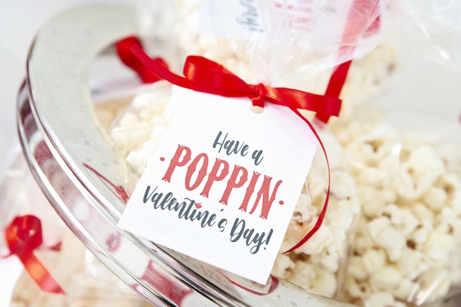 Gratis gavelapper popcorn // Valentinsdag