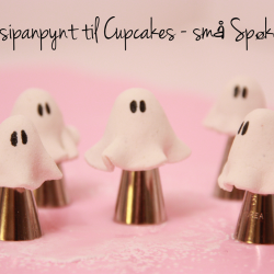 Halloween - Hvordan lage MarsipanSpøkelser til Cupcakes